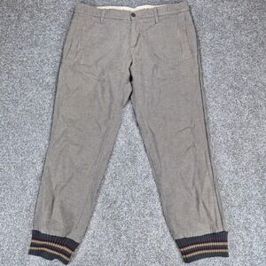 Ice Iceberg Gilmar Jogger Pants Mens 34 Brown Houndstooth Made in Italy